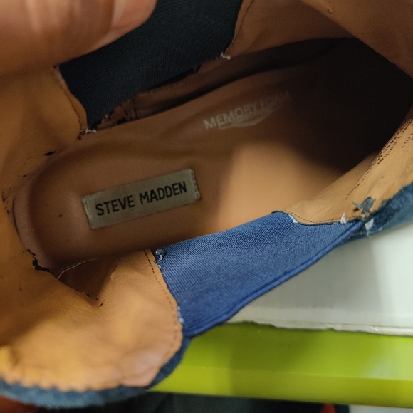 Steve Madden Chelsea boots sz 13 suede blue - Picture 7 of 7